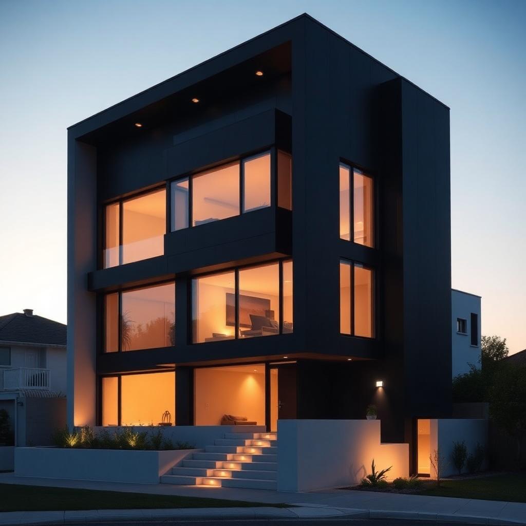 Luxury Twin Cities home at twilight